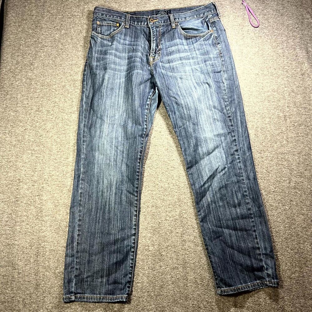 Lucky Brand Jeans men's 36x30 Blue Denim 221 Original Straight Dark Wash Cotton